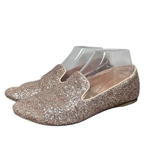 Birdies Starling Disco Ball Glitter Flats Sparkly Loafers Slip‎ On Shoes Women 8